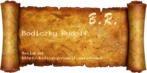 Bodiczky Rudolf névjegykártya